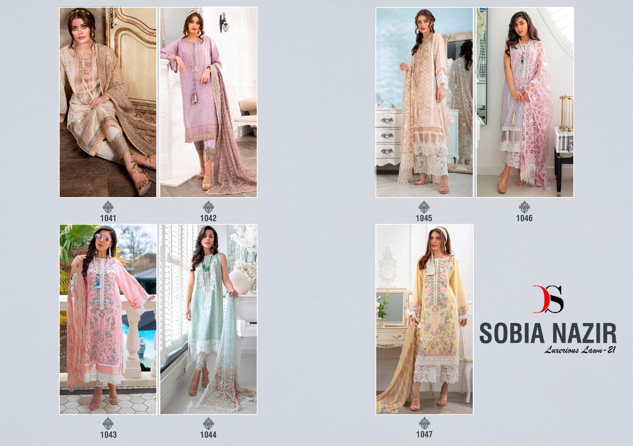 Deepsy Sobia Nazir Lawn 21 Latest Fancy Designer Festive Wear Heavy Pure Cotton Pakistani Salwar Kameez Collection
